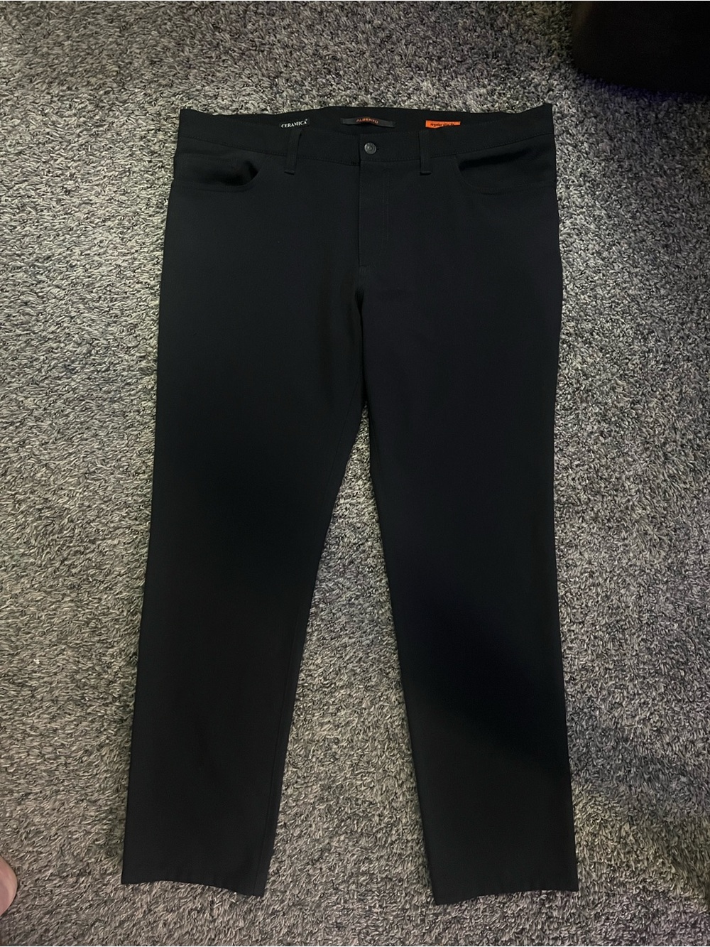 Alberto Men's Black Casual Pants - W40 L34
